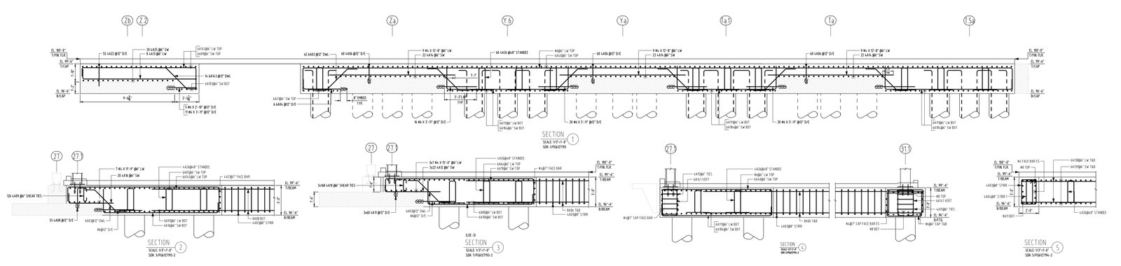 Pile Cap Sections and Details